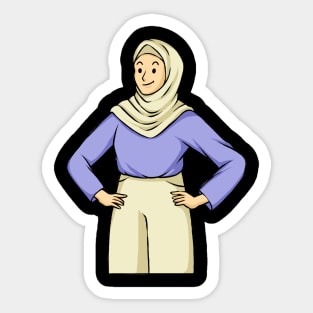 Woman Wearing Hijab Sticker